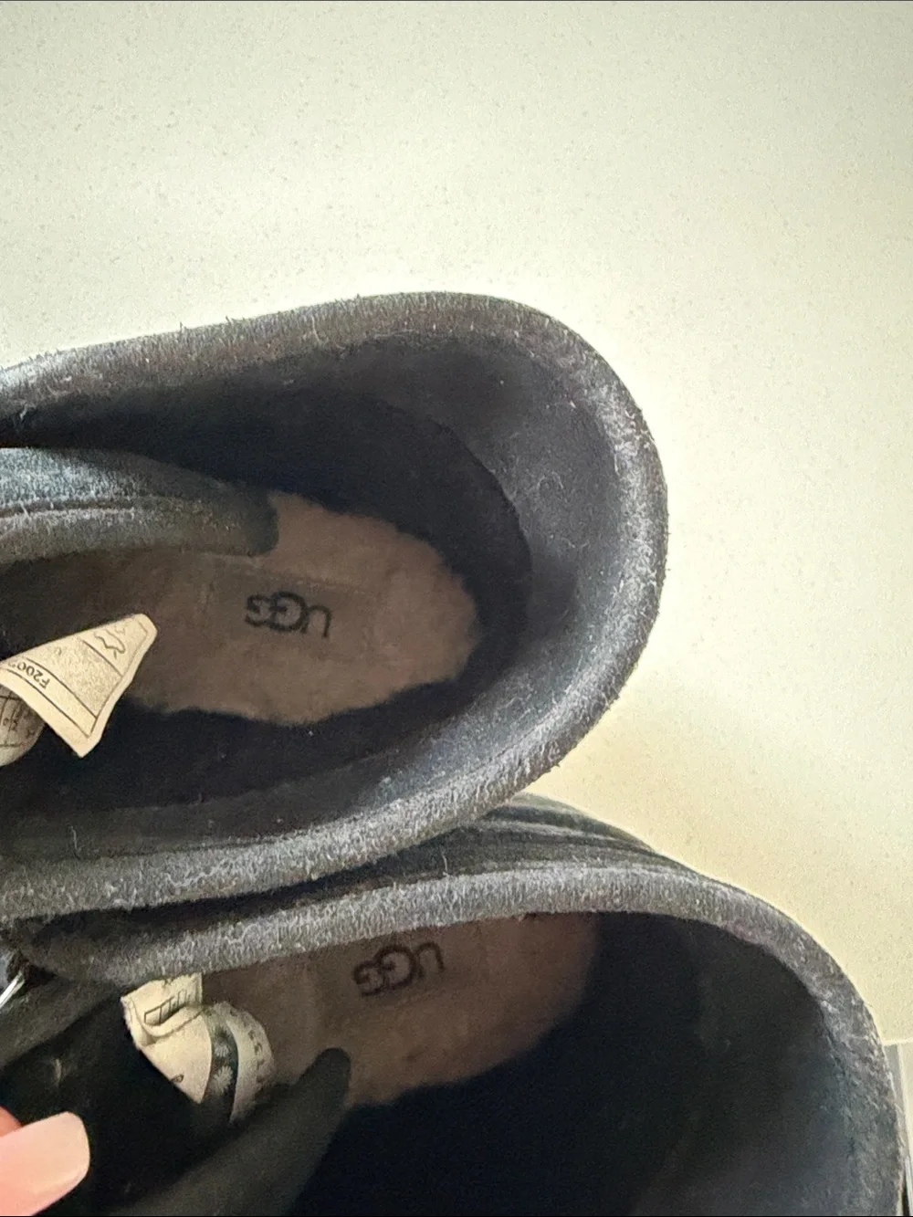 UGG Black Lace-Up Winter Rain Boots